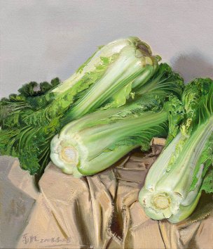 近现代 忻东旺 白菜-2[静物]