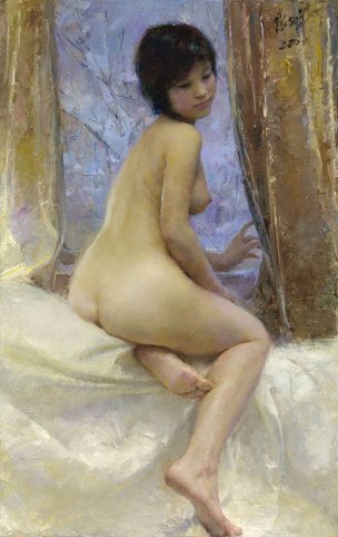 近现代 张文新 油画10[人物]