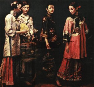 近现代 姜国芳 宫廷美女[人物]