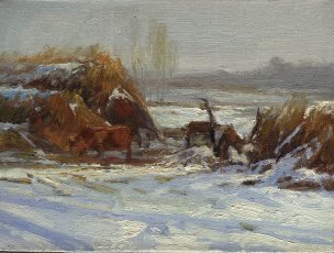 近现代 佚名 油画 雪景[风景]