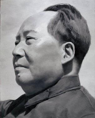近现代 佚名 油画 毛泽东头像 42x52[人物]